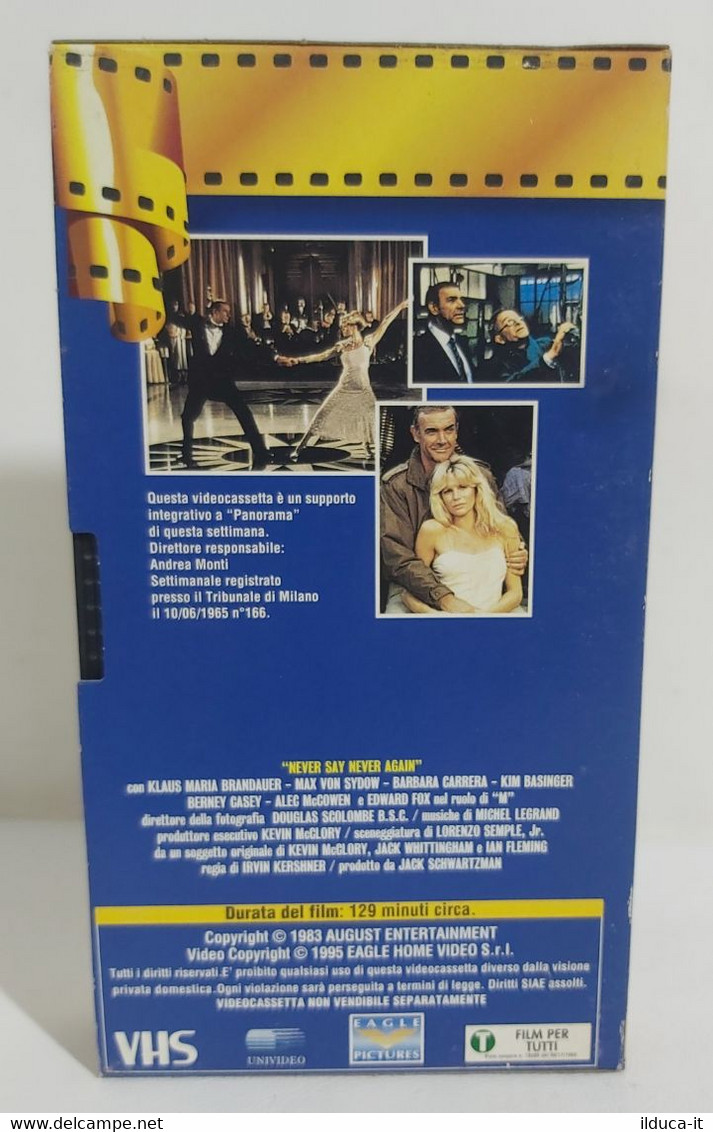 I105635 VHS - 007 Mai Dire Mai - Sean Connery / Kim Basinger - Acción, Aventura