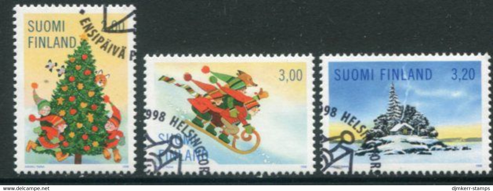 FINLAND 1998 Christmas Used.  Michel 1457-59 - Usados