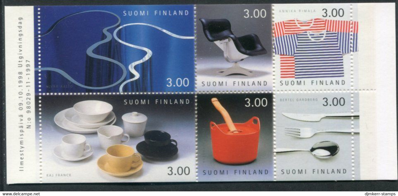 FINLAND 1998 Industrial Design Booklet MNH / **.  Michel 1451-56 - Unused Stamps