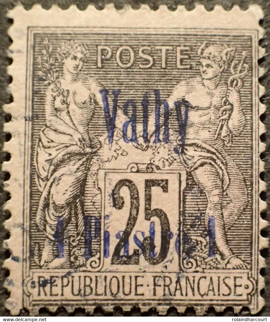 R2245/82 - 1893/1900 - COLONIES FRANÇAISES - VATHY - N°7 ☉ CàD - Usados