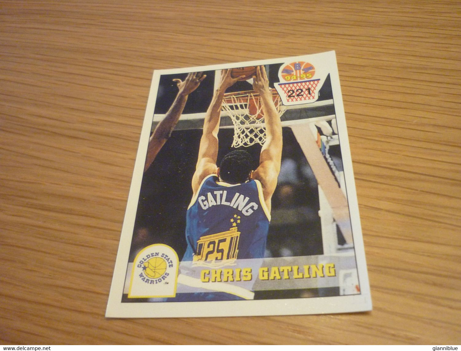 Chris Gatling Golden State Warriors NBA Basket 94-95 Rare Greek Edition No Panini Basketball Unstuck Sticker #221 - 1990-1999