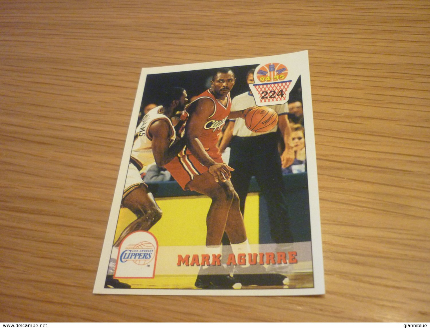 Mark Aguirre Los Angeles Clippers NBA Basket 94-95 Rare Greek Edition No Panini Basketball Unstuck Sticker #224 - 1990-1999