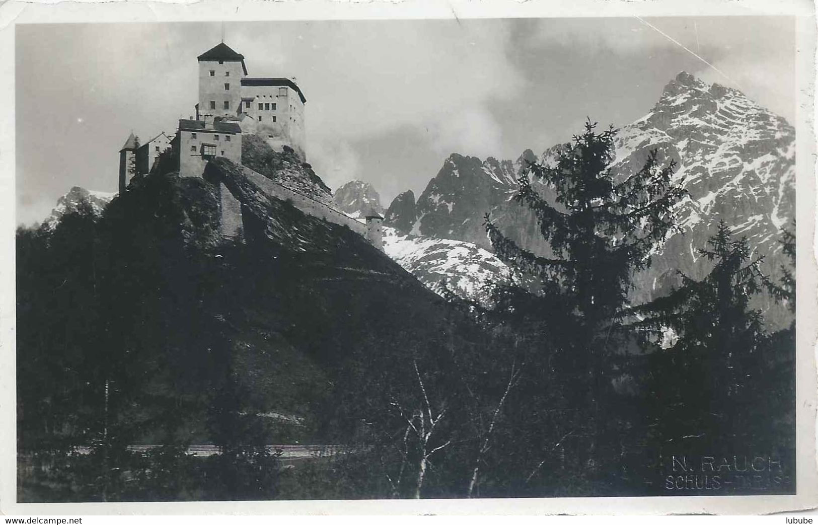 Schloss Tarasp - Mit Hohen Bergen         1929 - Tarasp