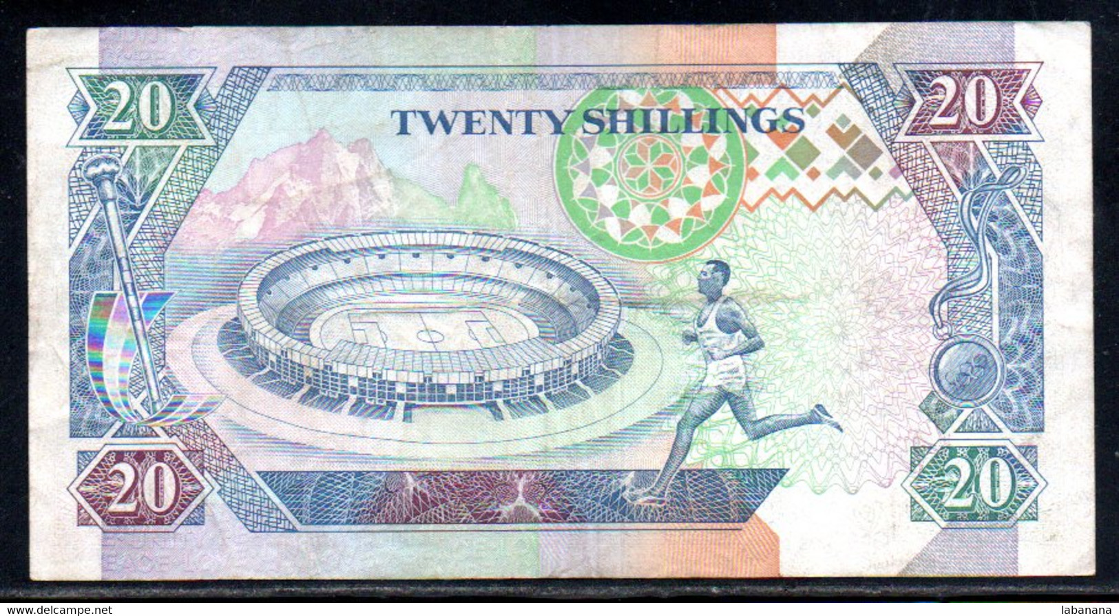 659-Kenya 20 Shillings 1993 AD124 - Kenya