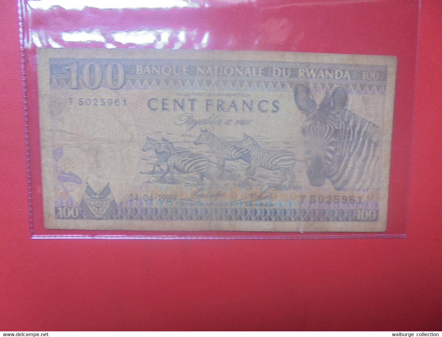 RWANDA 100 Francs 1989 Circuler (L.1) - Rwanda