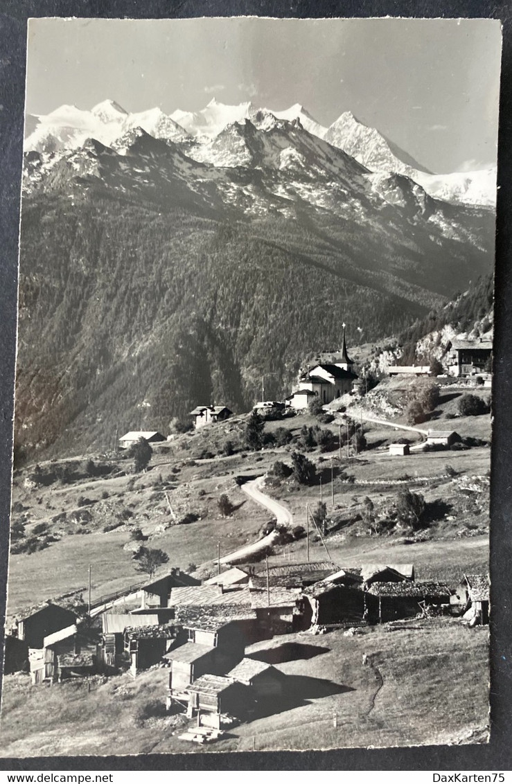 Zeneggen Mit Mischabelgruppe/ Feldpoststempel - Zeneggen