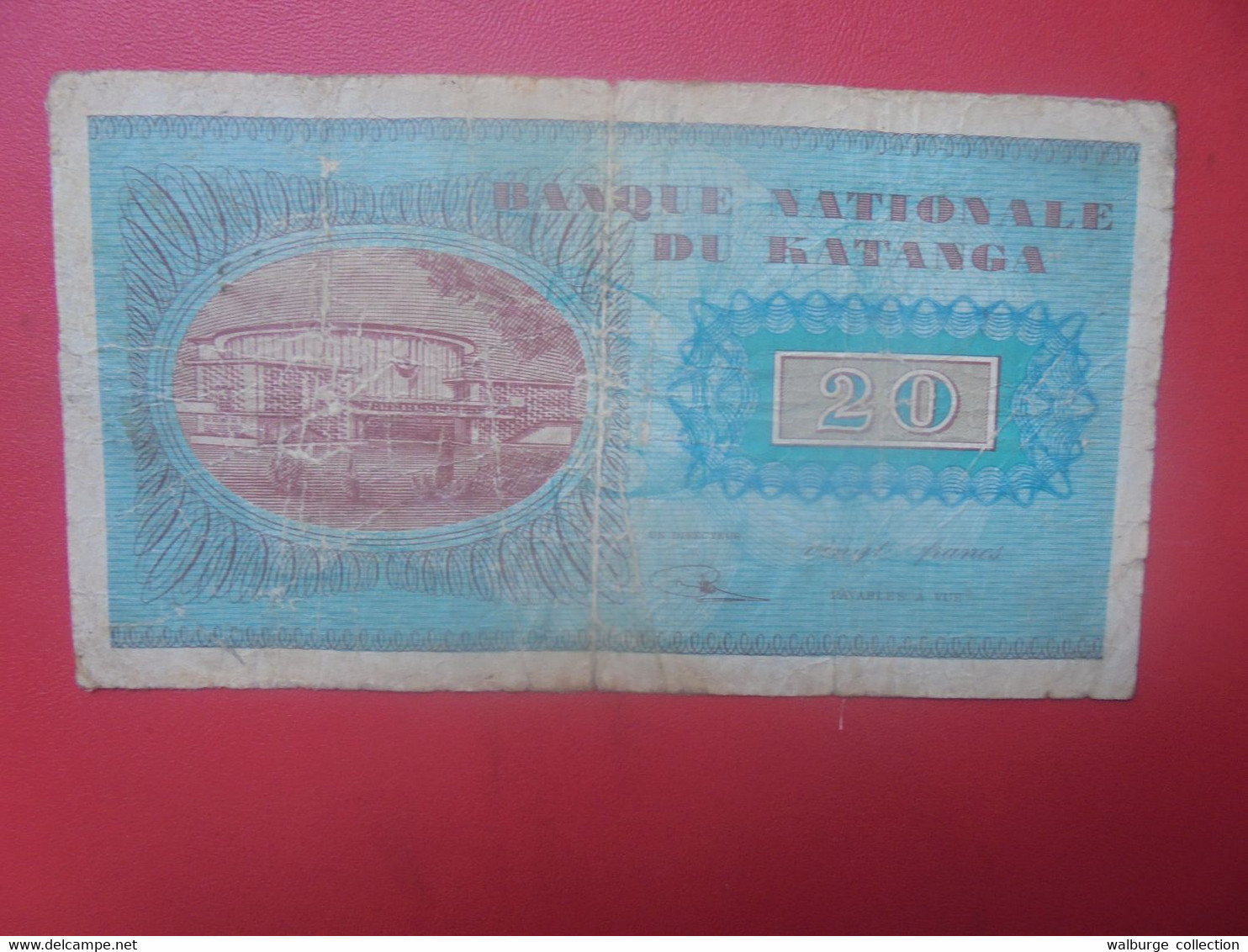 KATANGA 20 Francs 1960 Circuler (L.1) - Banco De Congo Belga