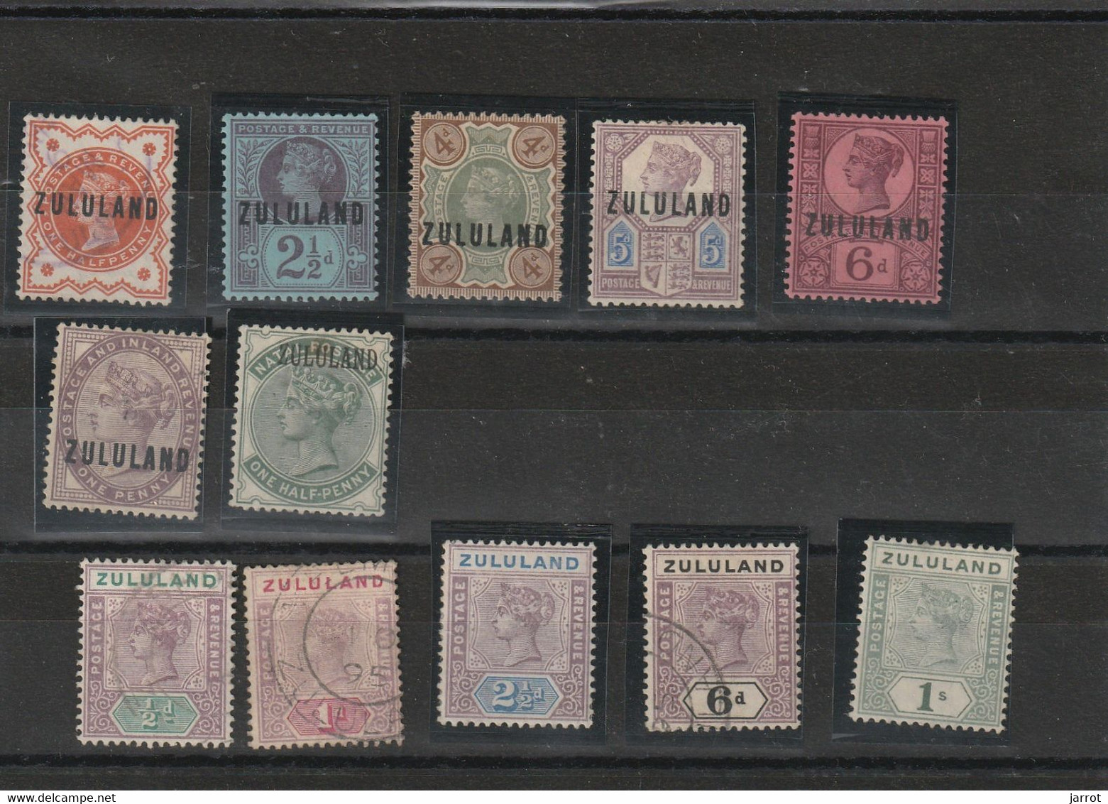 Lot Comprnant N° 1, 2, 4, 6, 7, 8, 12, 14, 15, 16, 18, 19 - Zululand (1888-1902)