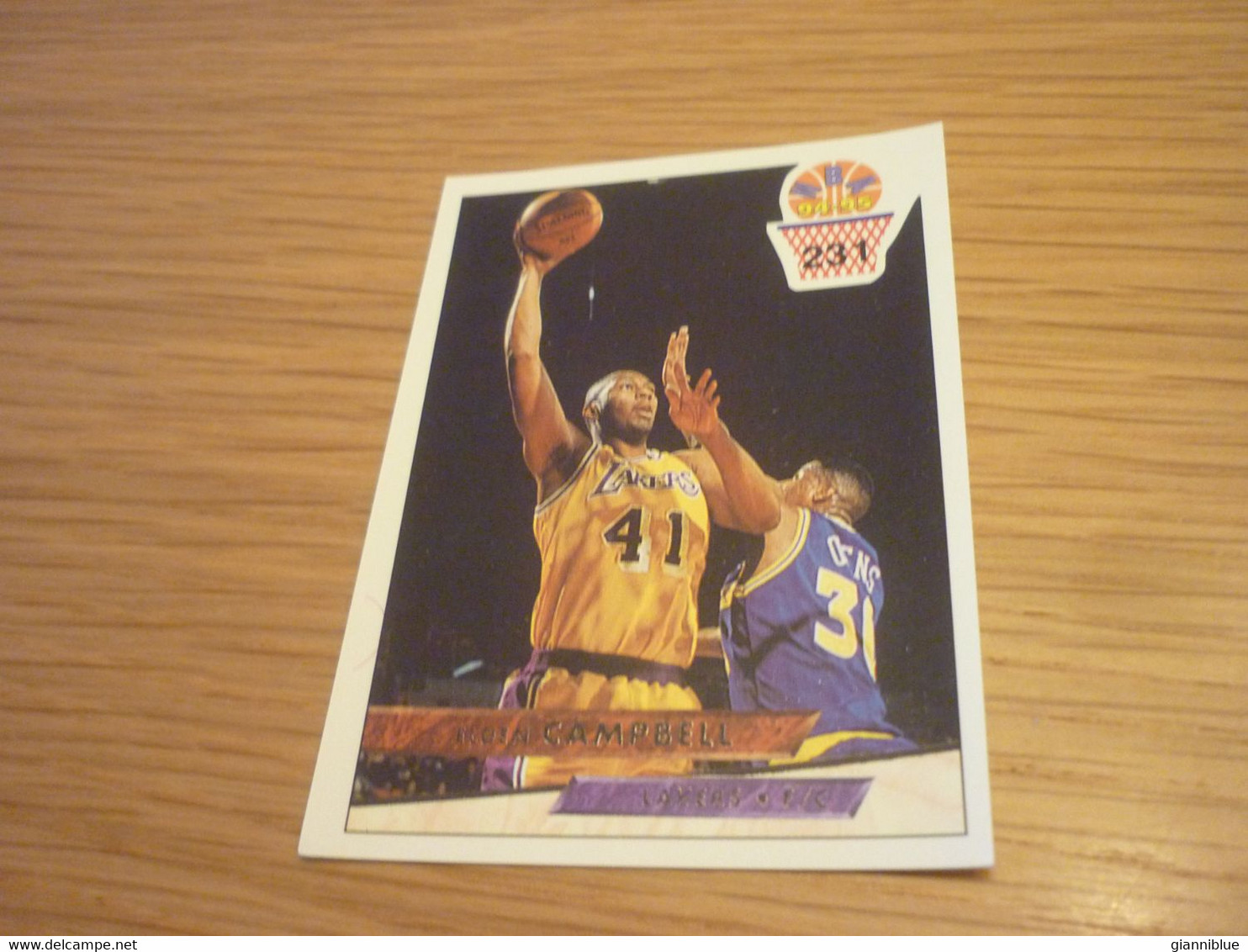 Elden Campbell Los Angeles Lakers NBA Basket 94-95 Rare Greek Edition No Panini Basketball Unstuck Sticker #231 - 1990-1999