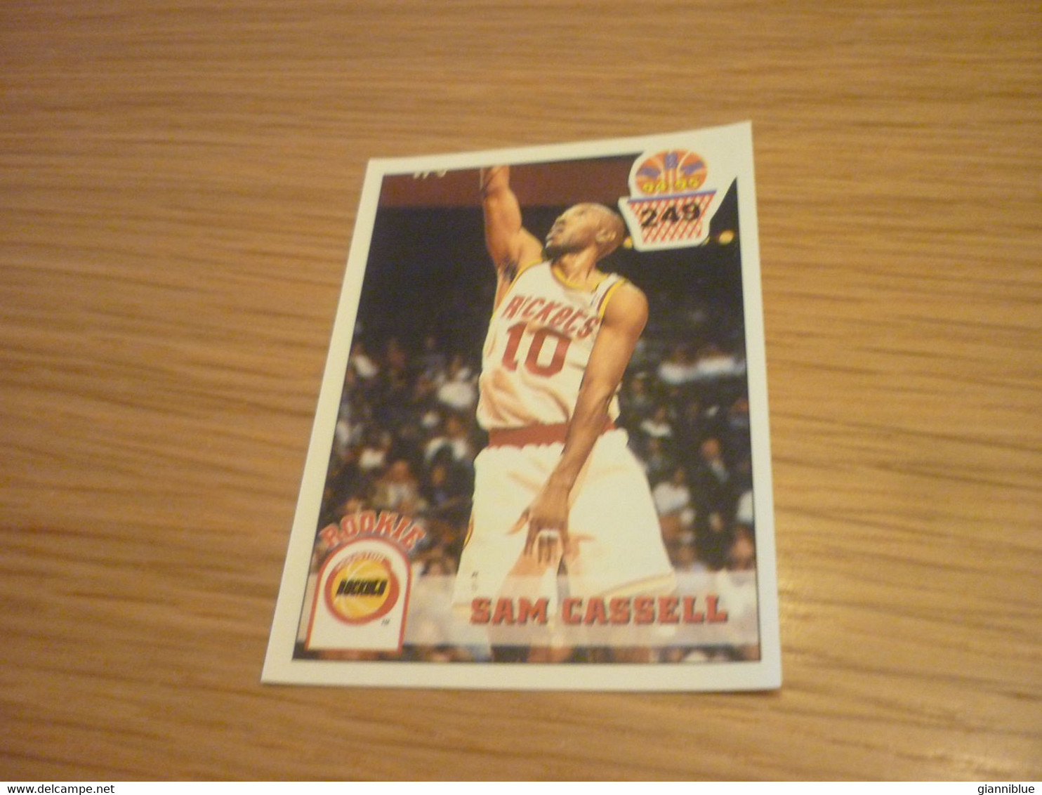 Sam Cassell Rookie Houston Rockets NBA Basket 94-95 Rare Greek Edition No Panini Basketball Unstuck Sticker #249 - 1990-1999