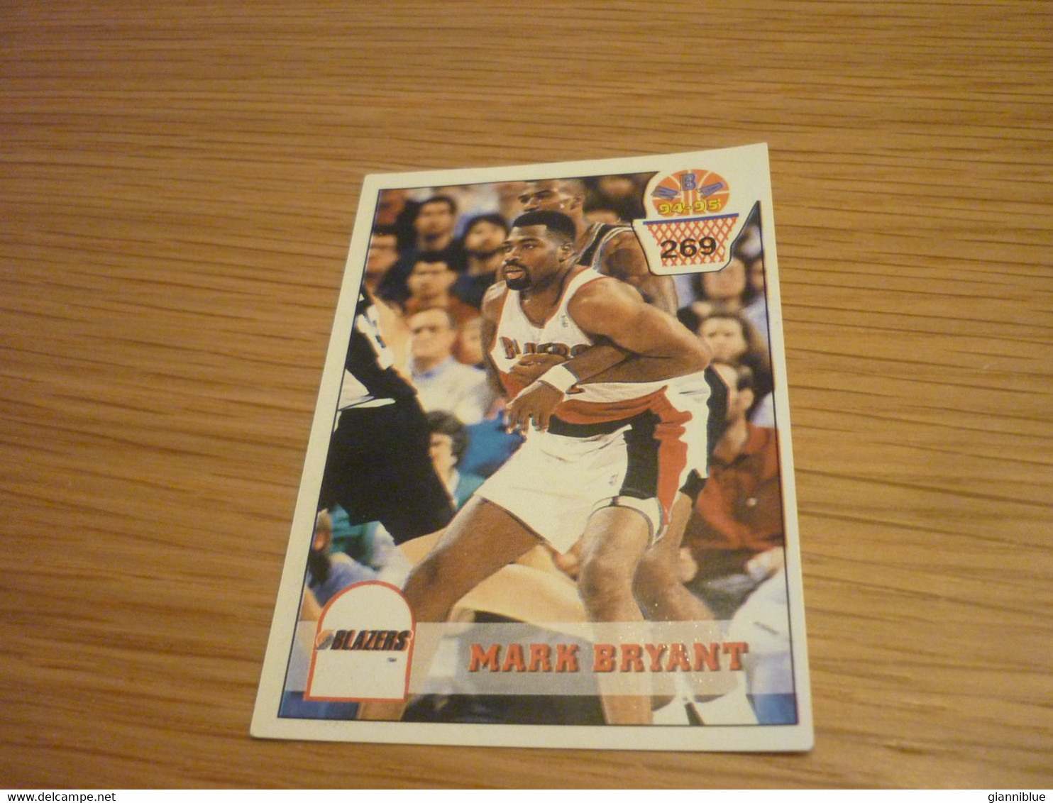 Mark Bryant Portland Trail Blazers NBA Basket 94-95 Rare Greek Edition No Panini Basketball Unstuck Sticker #269 - 1990-1999