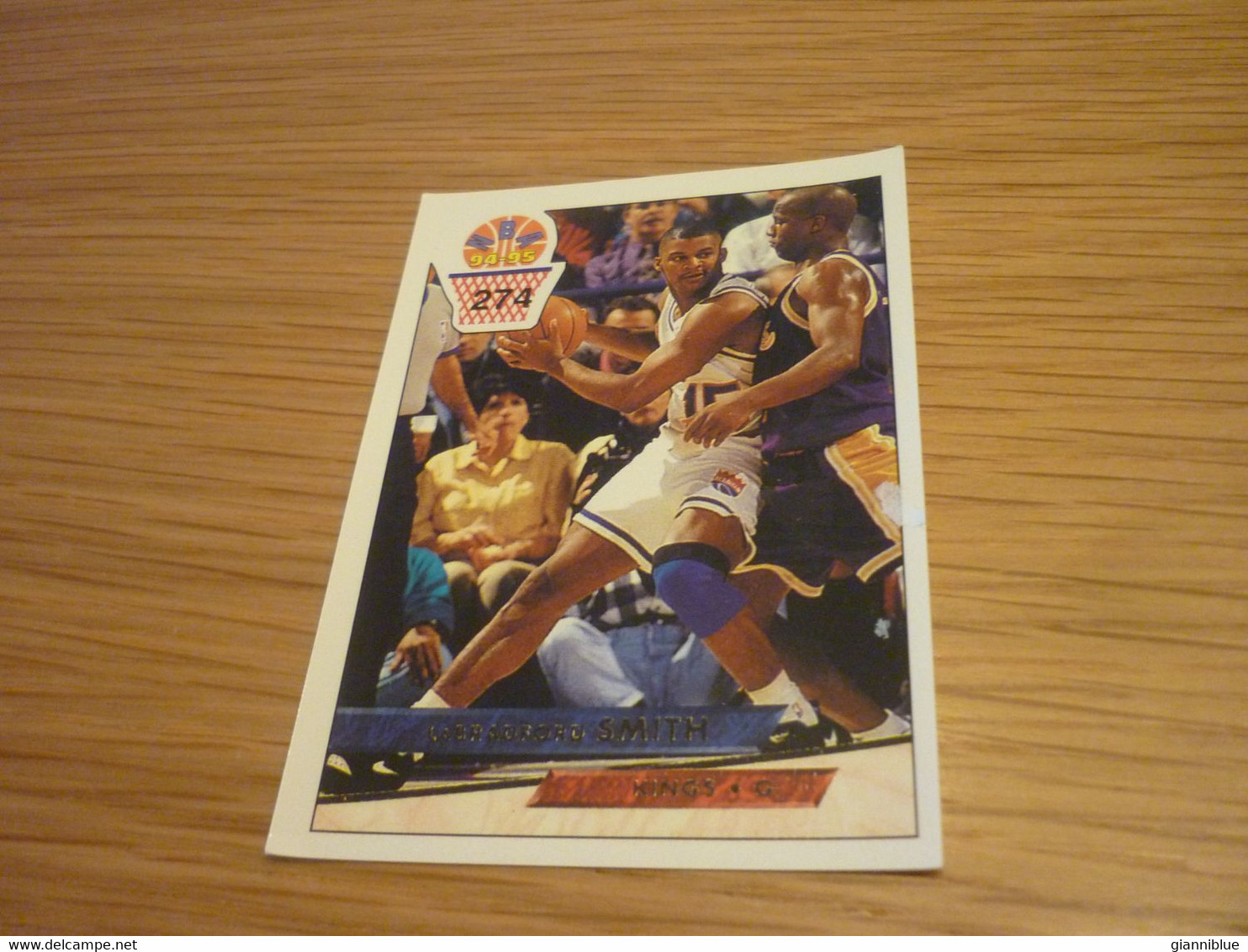 LaBradford Smith Sacramento Kings NBA Basket 94-95 Rare Greek Edition No Panini Basketball Unstuck Sticker #274 - 1990-1999