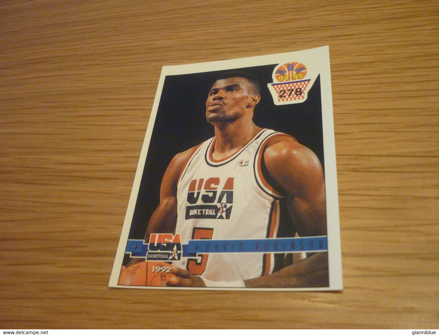 David Robinson San Antonio Spurs NBA Basket 94-95 Rare Greek Edition No Panini Basketball Unstuck Sticker #278 - 1990-1999