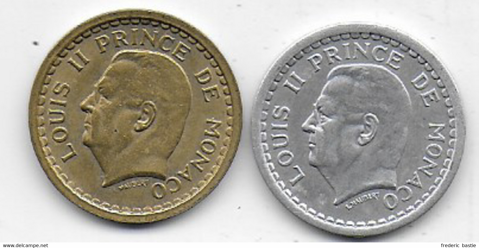 MONACO - 2 Pièces - 1922-1949 Louis II