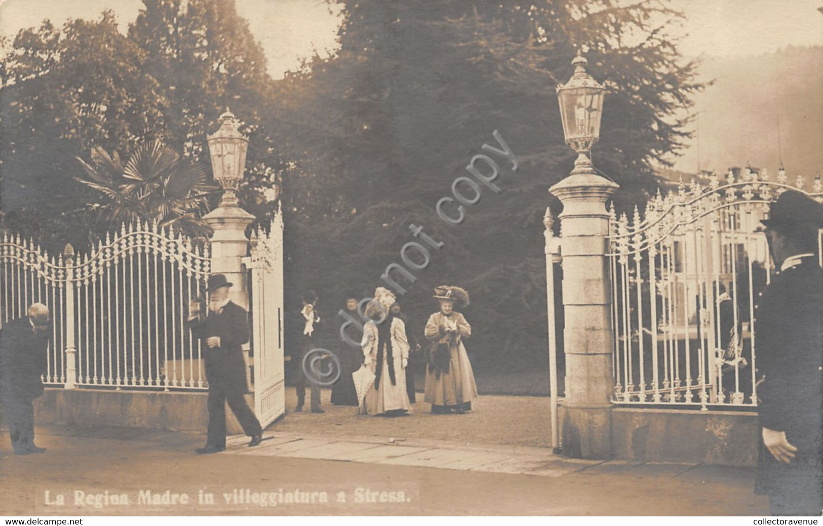 Cartolina Stresa La Regina Madre In Villeggiatura Animata 1910 Margherita Di Sav (Verbania) - Verbania