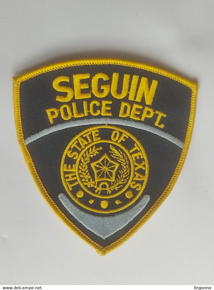 SEGUIN POLICE Départemental ETAT De TEXAS Ecusson D' Uniforme Etats-Unis 10 X 10,5 Cm Env - Police & Gendarmerie