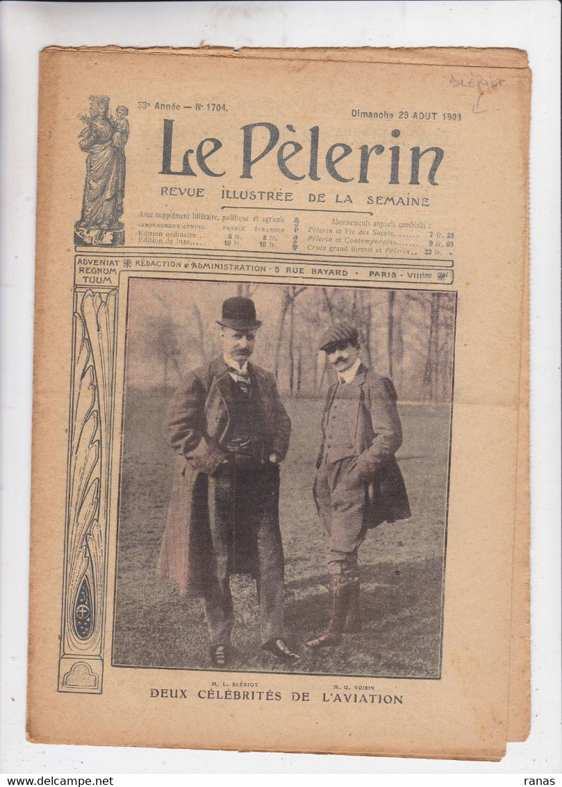 Aviation Revue Le Pélerin N° 1704 De 1909 Blériot Voisin + Maroc En Page Centrale - Andere & Zonder Classificatie