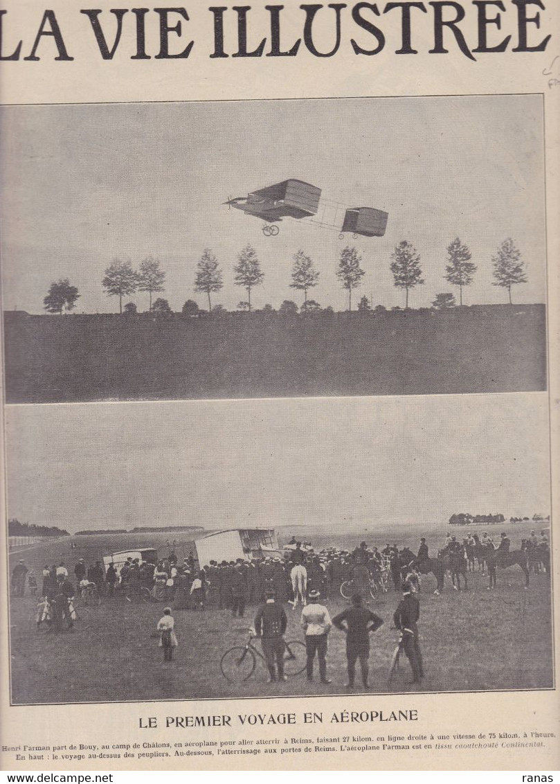 Aviation Revue La Vie Illustrée N° 525 De 1908 Farman Reims - Sonstige & Ohne Zuordnung