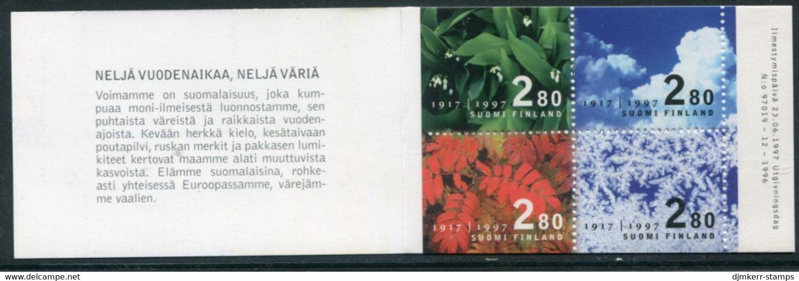 FINLAND 1997 Independence Anniversary / Seasons Booklet MNH / **.  Michel 1392-95 - Neufs