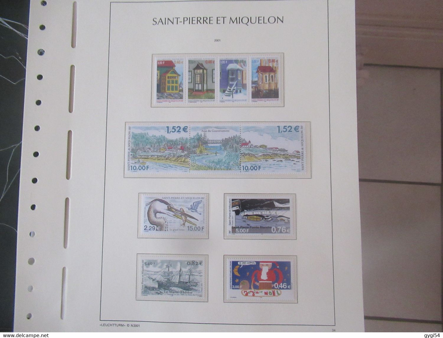 Saint-Pierre Et Miquelon - Année Complète - 2001  MNH - Full Years