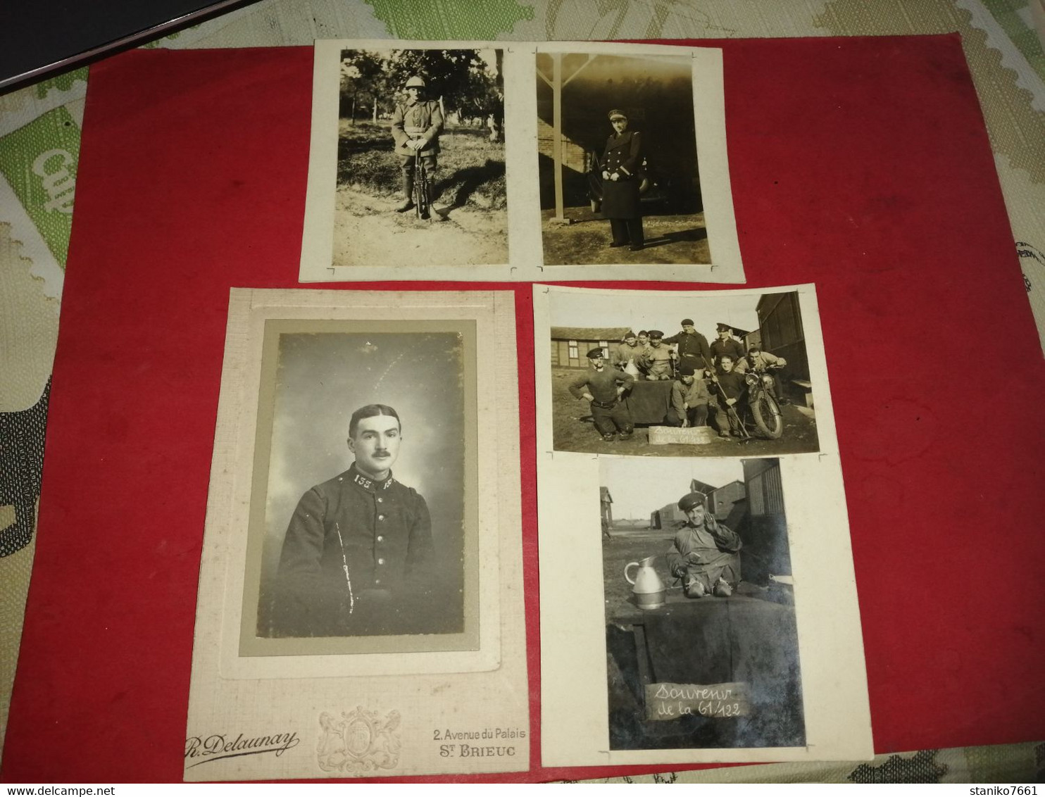 PHOTOS MILITAIRES Collées Sur Carton 1 Sur Souvenir De La 61/122 1939 1945 Deux Soldat à Dater - Other Wars