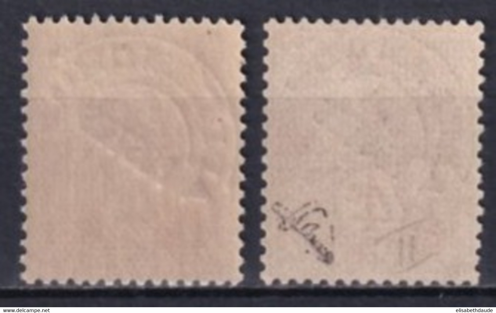 PREOBLITERE TYPE BLANC - YVERT N°40+40a ** MNH SIGNE BRUN ! - COTE = 505 EUR - 1893-1947