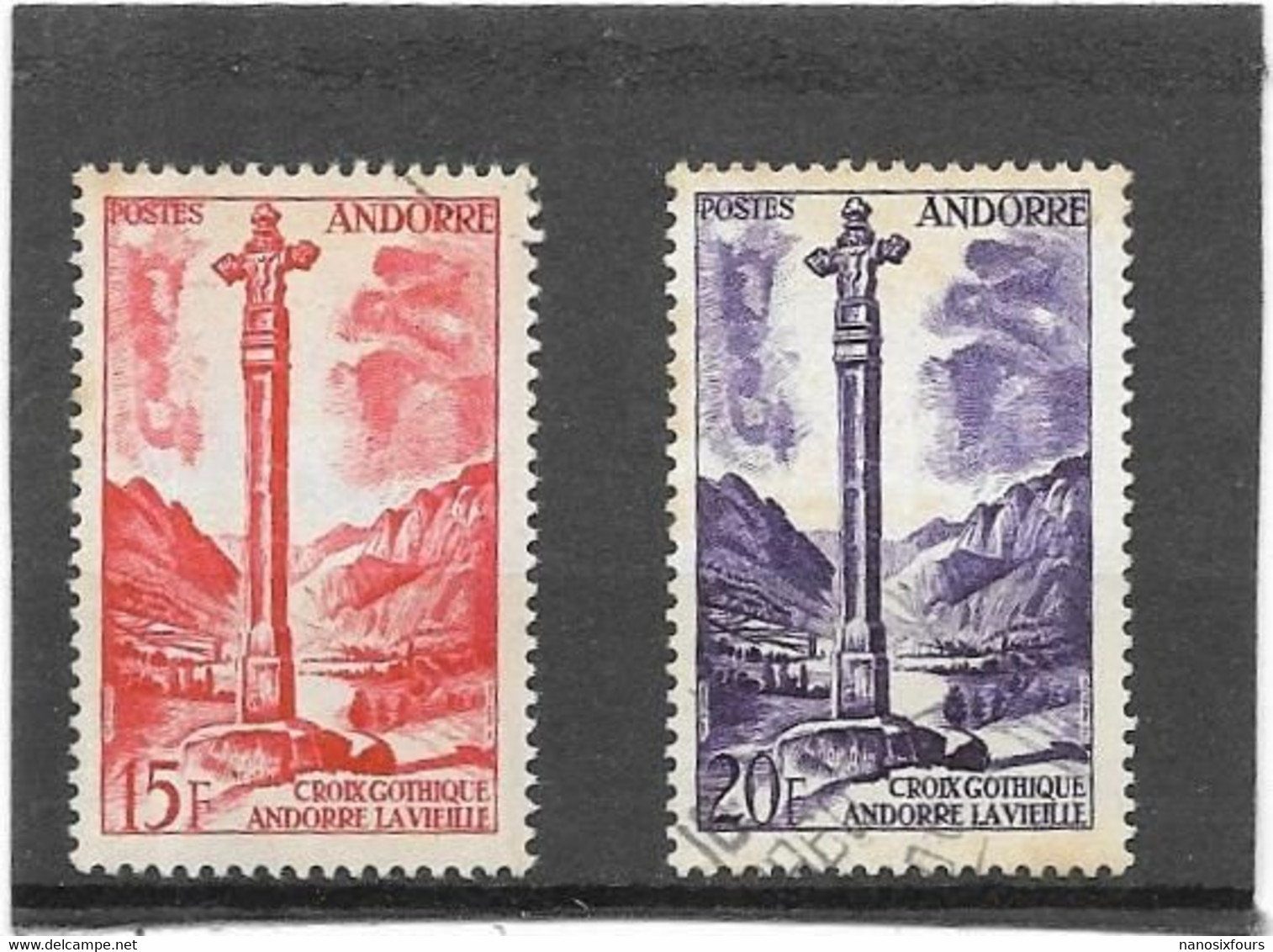 LOT DE 2 TIMBRE D ANDORRE. OBLITERE N 146/148 - Usados