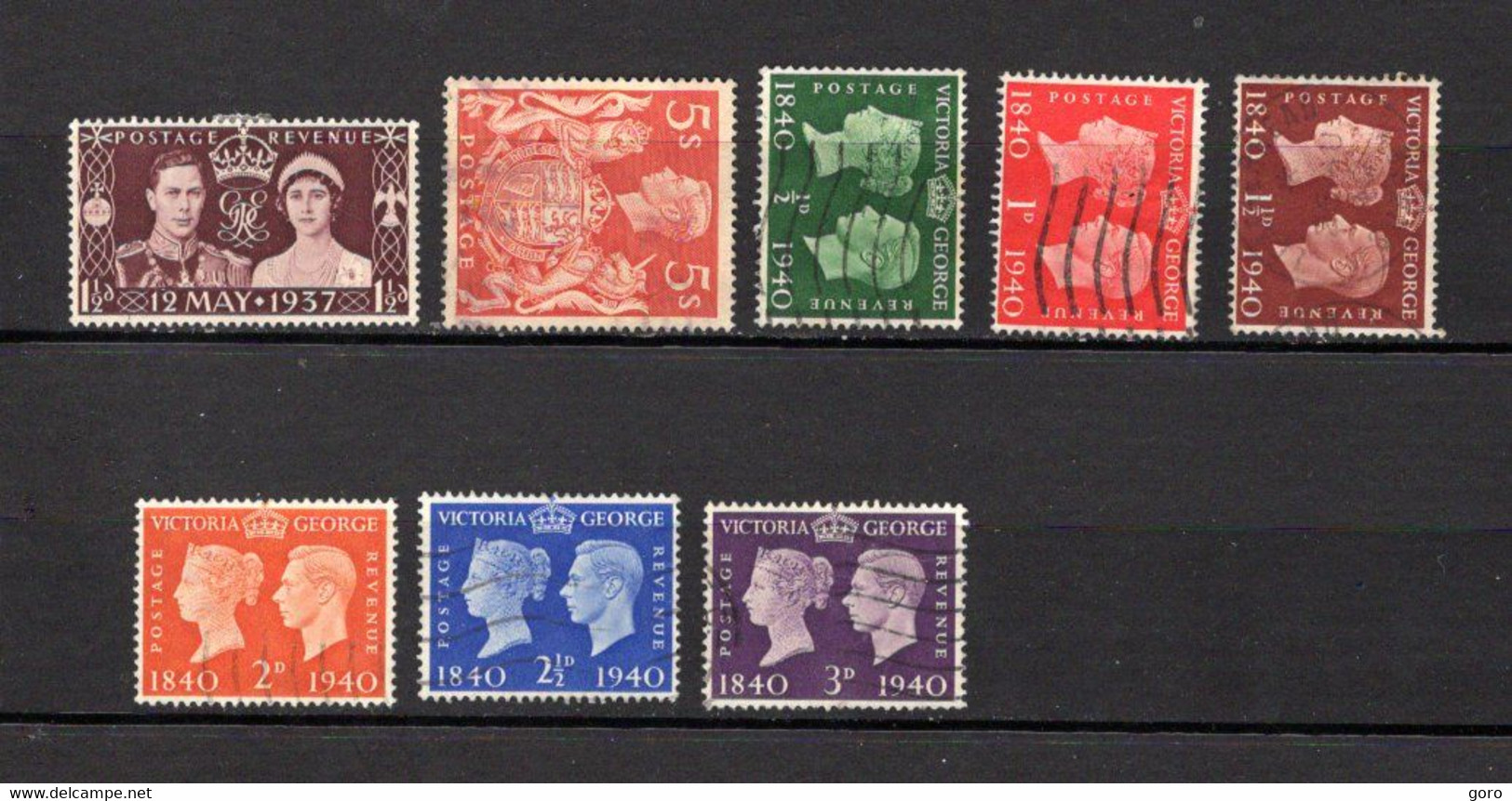 Gran Bretaña  1937-40 .-   Y&T   Nº  223-225-227/232 - Used Stamps