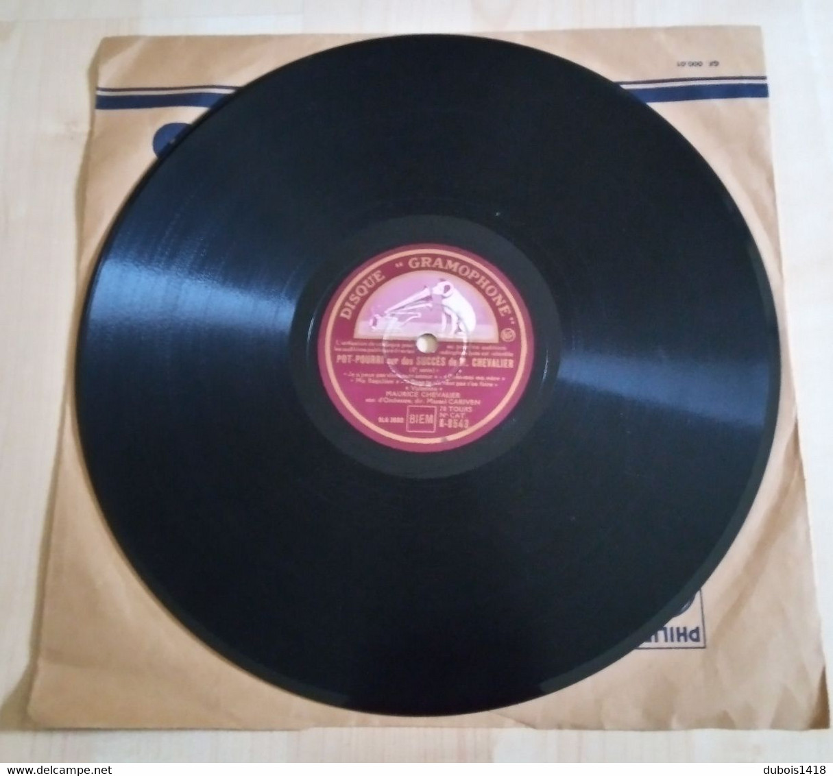 Disque Gramophone K-8543 Pot Pourri Des Succès De Maurice Chevalier - 78 G - Dischi Per Fonografi