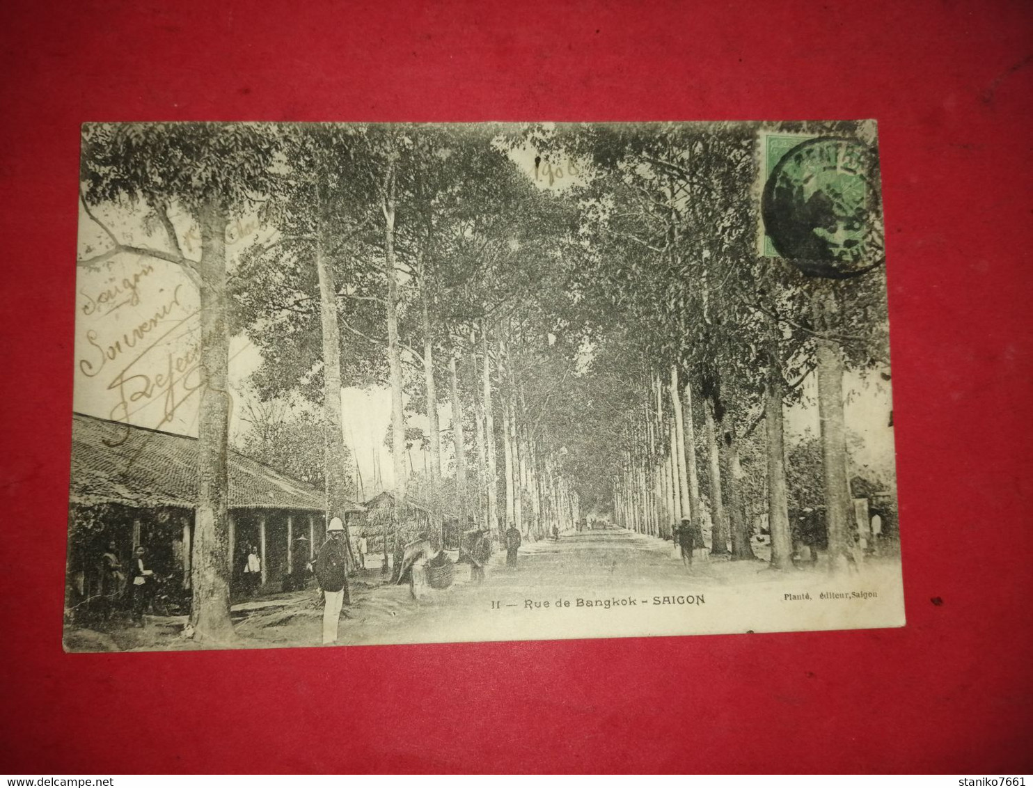 CARTE POSTALE SAIGON 1906 RUE DE BANGKOK Voyagé Timbré - Vietnam