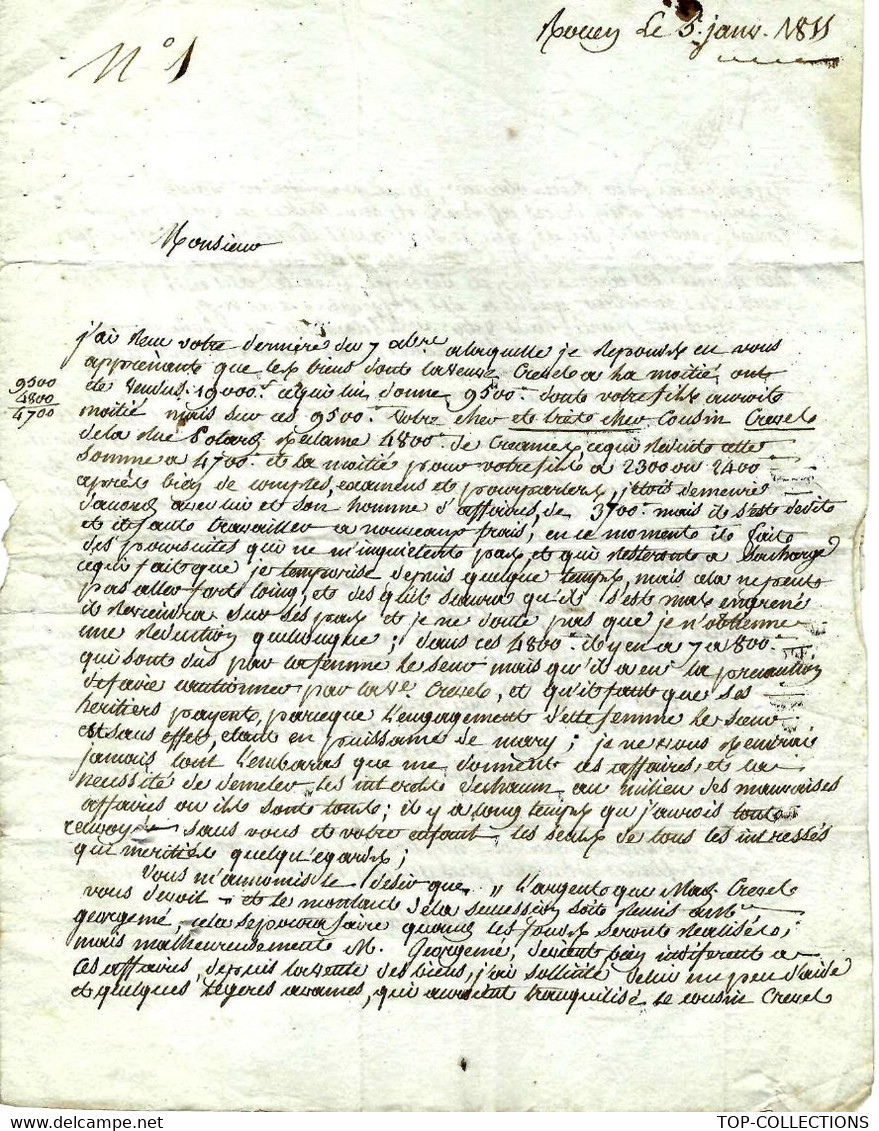 MARINE NAVIGATION 1855 LETTRE  AFFAIRES FAMILLE RENTES  ETC Lieutenant De Vaisseau Carpentin à Bord De L’Annibal Toulon - Historische Documenten