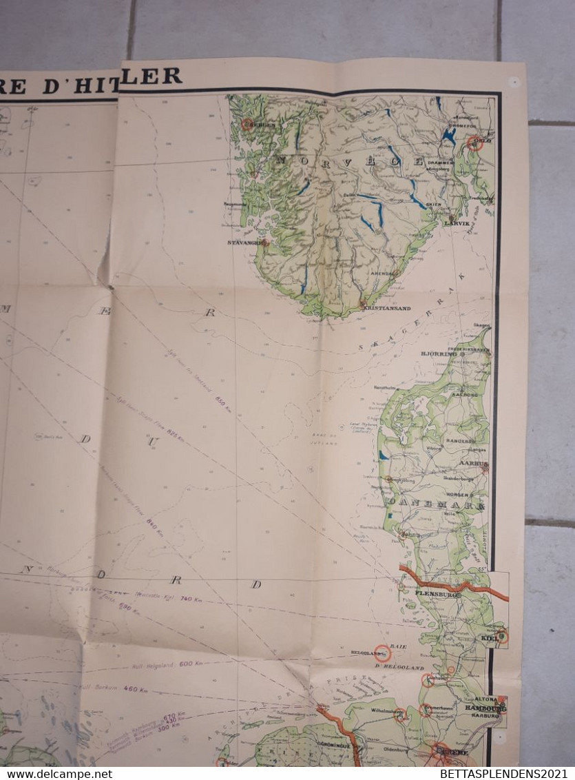 Gde Carte " LA GUERRE D' HITLER " + Forces Armées Différents Pays Avec Drapeaux à Coller + Pochette (voir Descriptif) - Documents