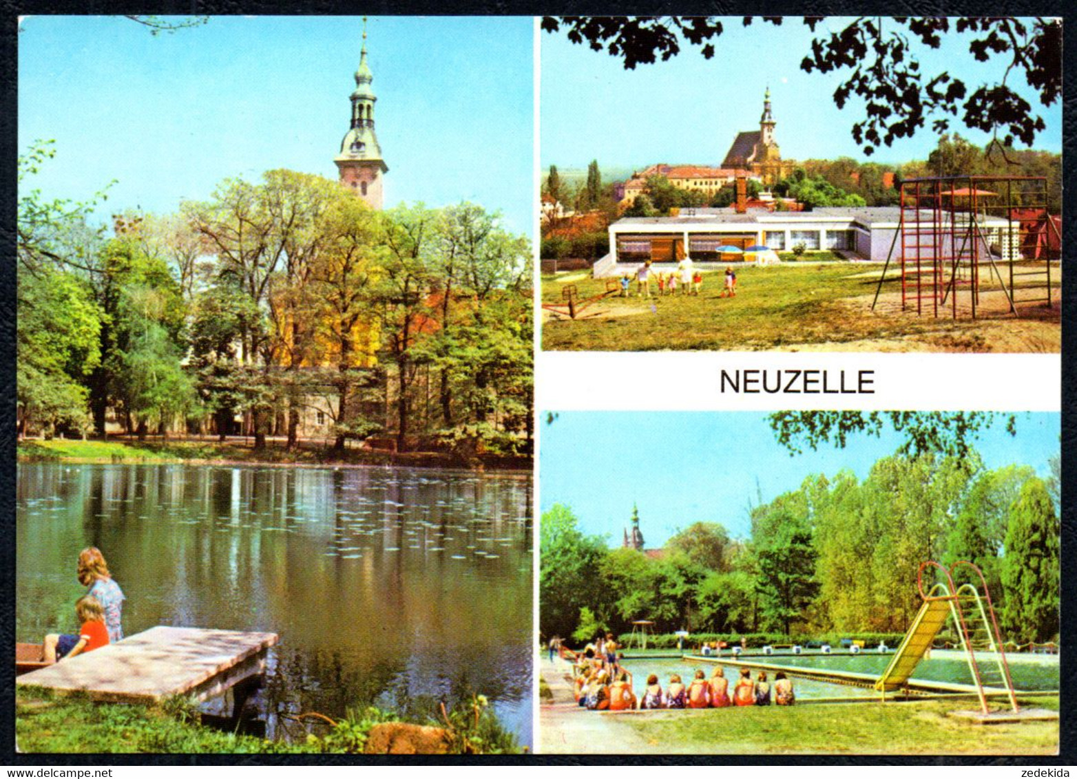 F7473 - TOP Neuzelle - Freibad Kinderkrippe - Verlag Bild Und Heimat Reichebach - Neuzelle