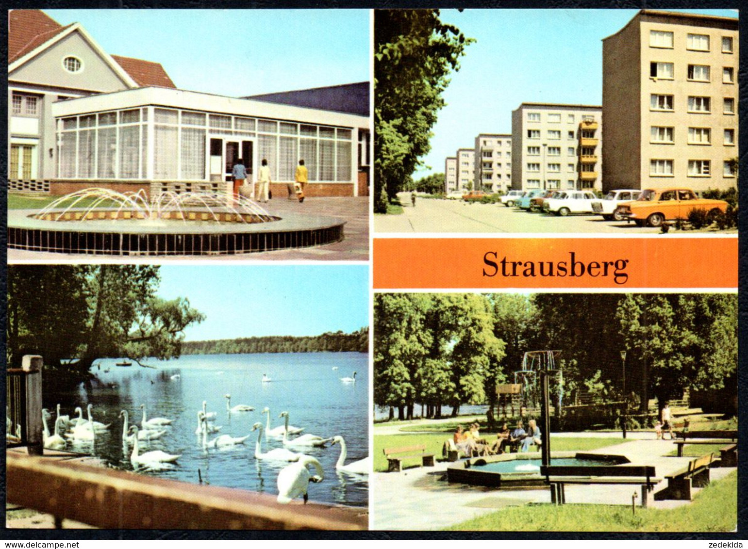 F7475 - TOP Strausberg - Haus Der NVA Schwimmhalle Neubauten - Verlag Bild Und Heimat Reichebach - Strausberg