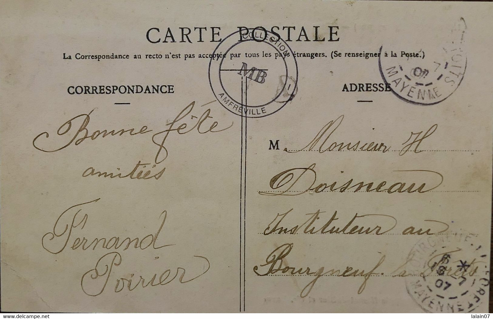 C. P. A. : 53 : LE GENEST : Mines De La Lucette, Les Usines Métallurgiques Et Les Ateliers, Animé, Timbre En 1907 - Le Genest Saint Isle