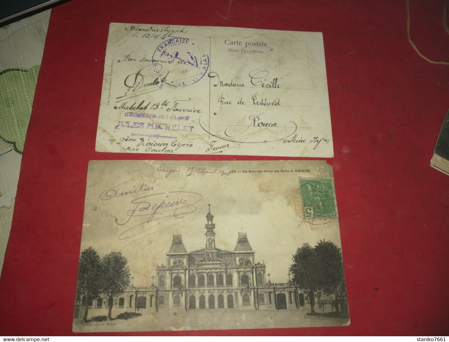 CARTE POSTALE VIETNAM COCHINCHINE SAÏGON N°126 LE NOUVEL HOTEL DE VILLE1906 Voyagé Timbré - Vietnam