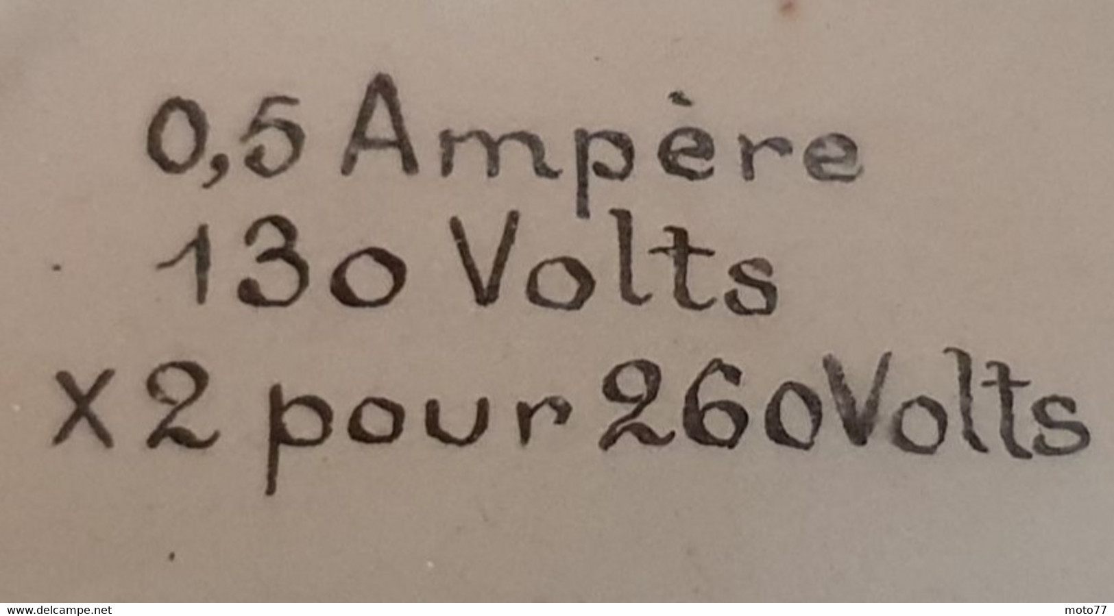 Ancien APPAREIL ÉLECTRIQUE WATTMÈTRE de 0 à 65 watts - Bois Laiton Métal Fil coton - vers 1900 1920