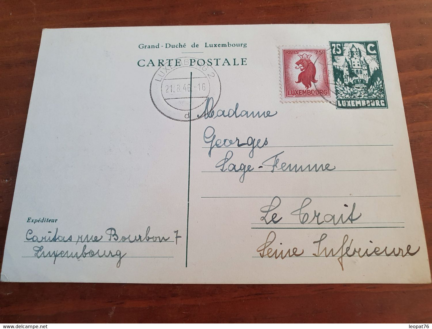 Luxembourg - Entier Postal + Complément De Luxembourg Pour La France En 1946 - M 86 - Enteros Postales