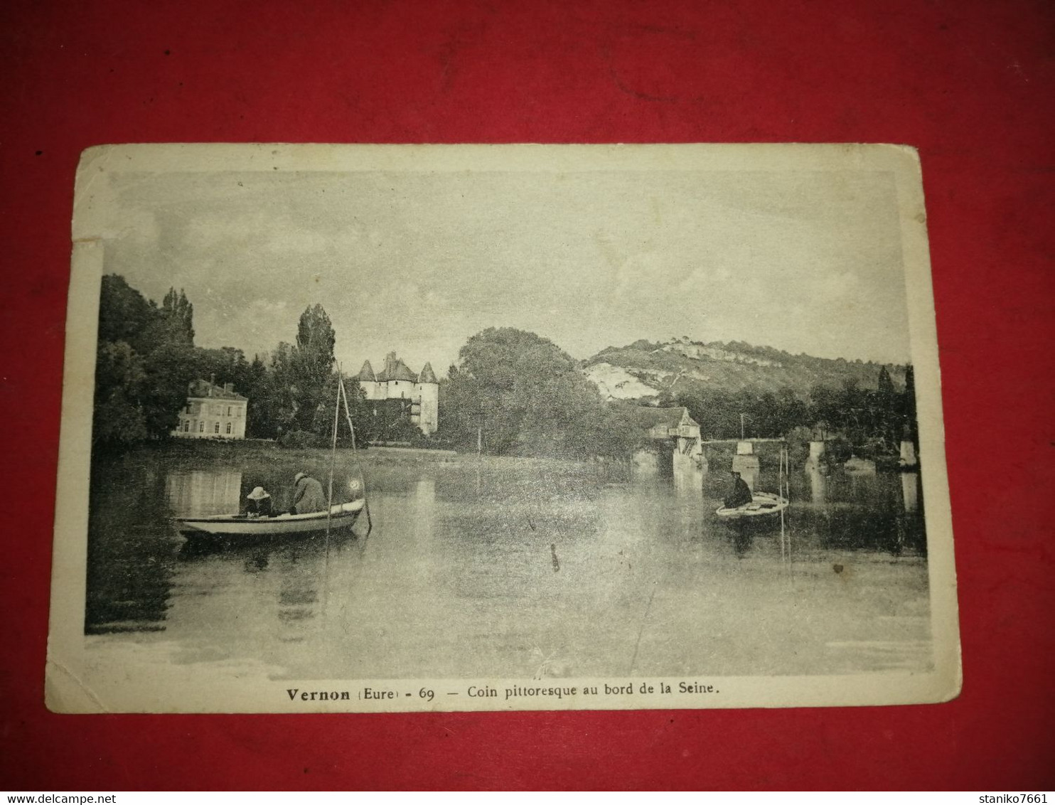 ANCIENNE CARTE POSTALE VERNON EURE BORD DE SEINE Voyagé Pas Timbré - Vernon