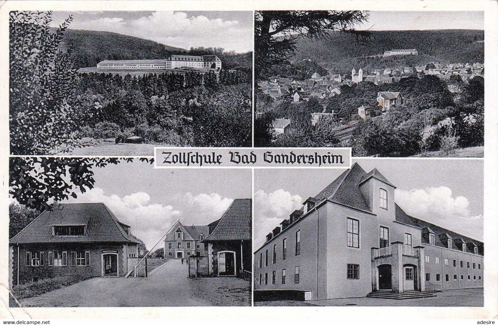 BAD GANDERSHEIM Zollschule 1956, Sonderstempel, Eckknick - Bad Gandersheim