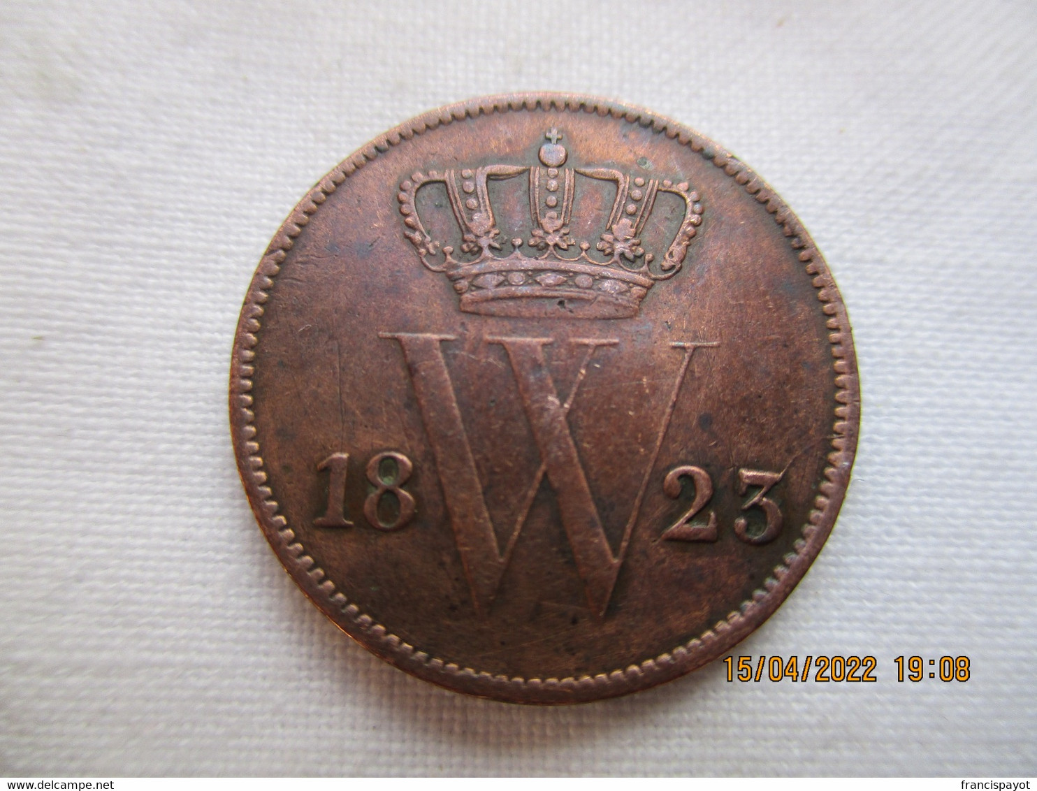 Netherlands: 1 Cent 1823 - 1815-1840 : Willem I