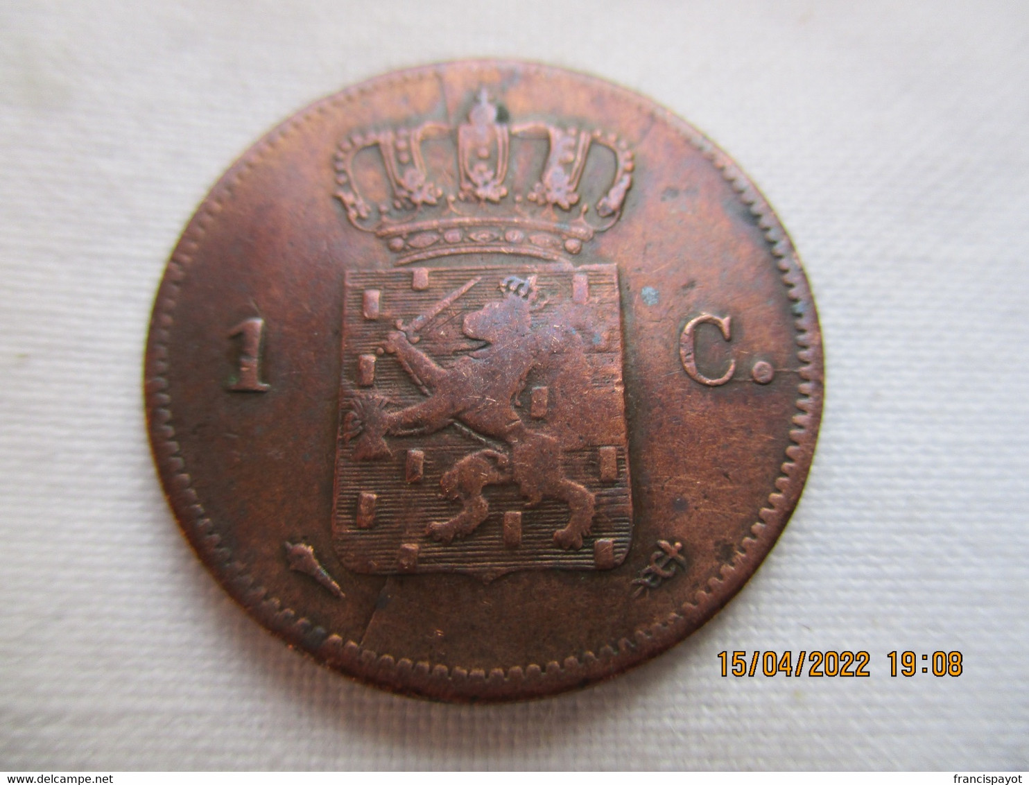Netherlands: 1 Cent 1823 - 1815-1840: Willem I.