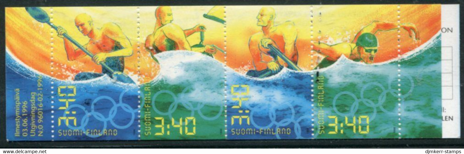 FINLAND 1996 Olympic Games, Atlanta Booklet MNH / **.  Michel 1346-49 - Unused Stamps
