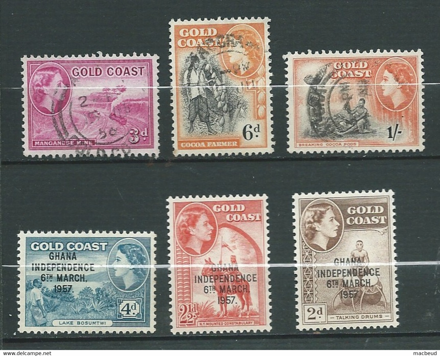 COTE D'OR   Lot De 6 Timbres  Dont 3 Oblitérés  + 3 NEUF**des Années 1955 /60  - AE13804 - Goudkust (...-1957)