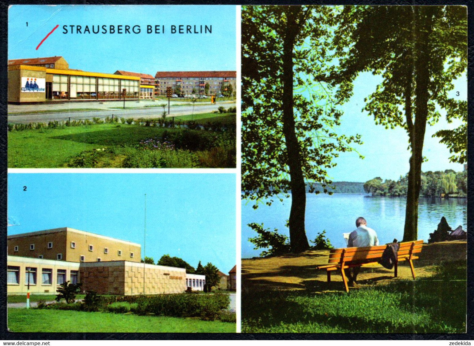 F7490 - Strausberg - Kaufhalle Klub Am See - Verlag VEB Bild Und Heimat Reichebach - Strausberg