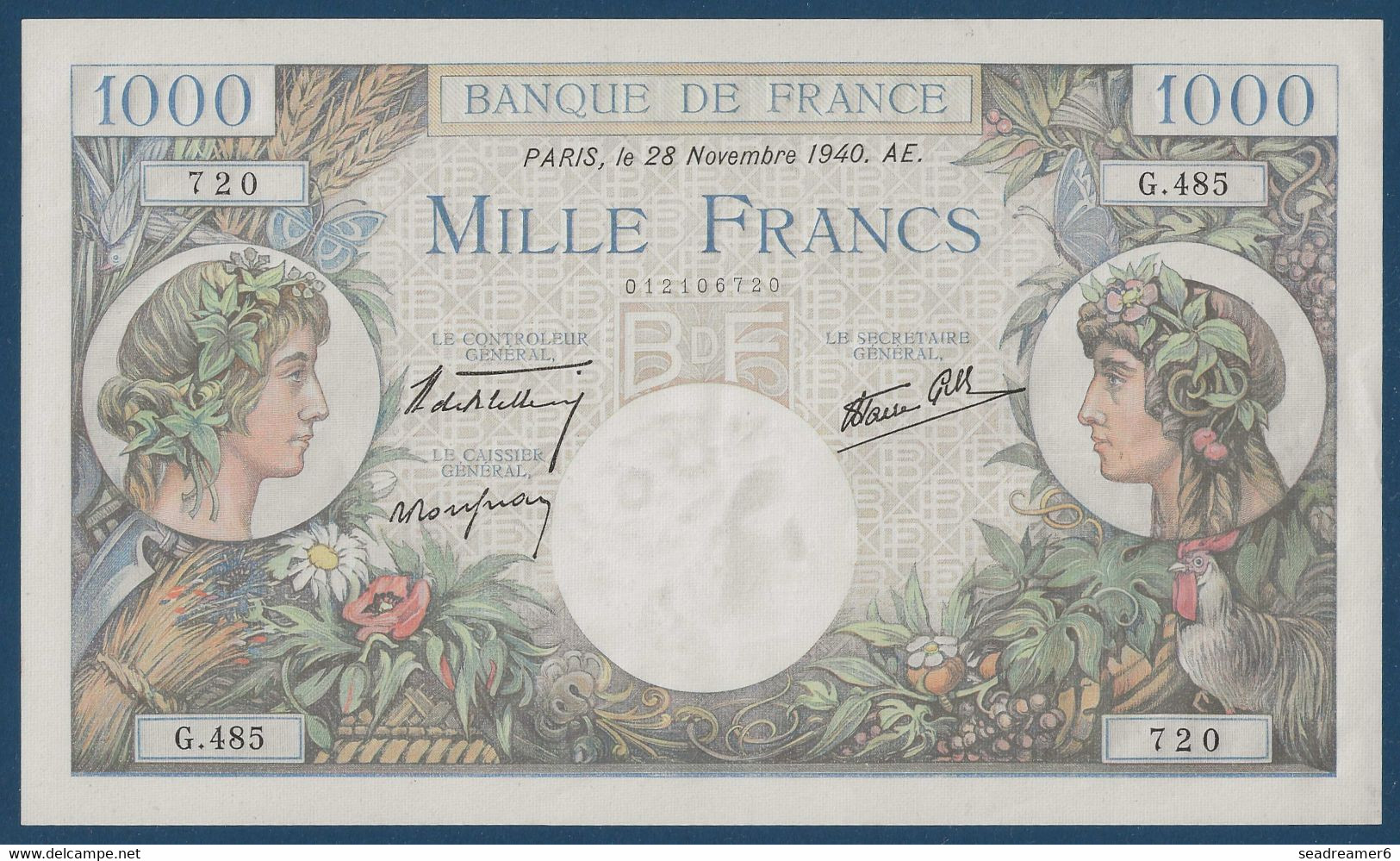 France Billets, 1000 Francs, 28 Novembre 1940 AE ''Commerce Et Industrie'' NEUF Superbe ! - 1 000 F 1940-1944 ''Commerce Et Industrie''
