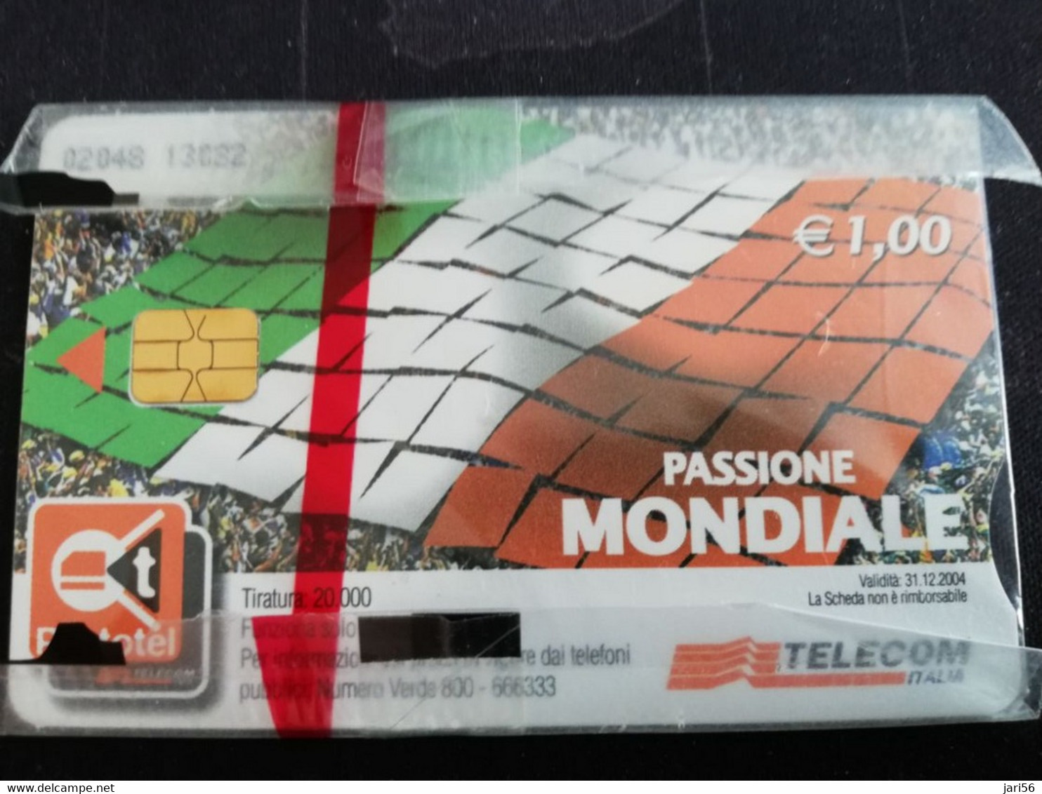 ITALIA CHIPCARD  €1,- ITALIAN SOCCER/FOOTBAL TEAM /ESPANIA '82     MINT CARD    ** 9529** - Públicas Ordinarias