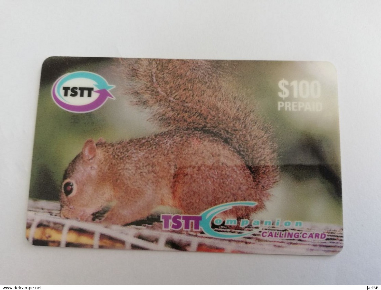 TRINIDAD & TOBAGO    $100,-  SERIESF/001 TSTT  HUNGRY LITTLE SQUIRREL    ** 9552** - Trinidad En Tobago