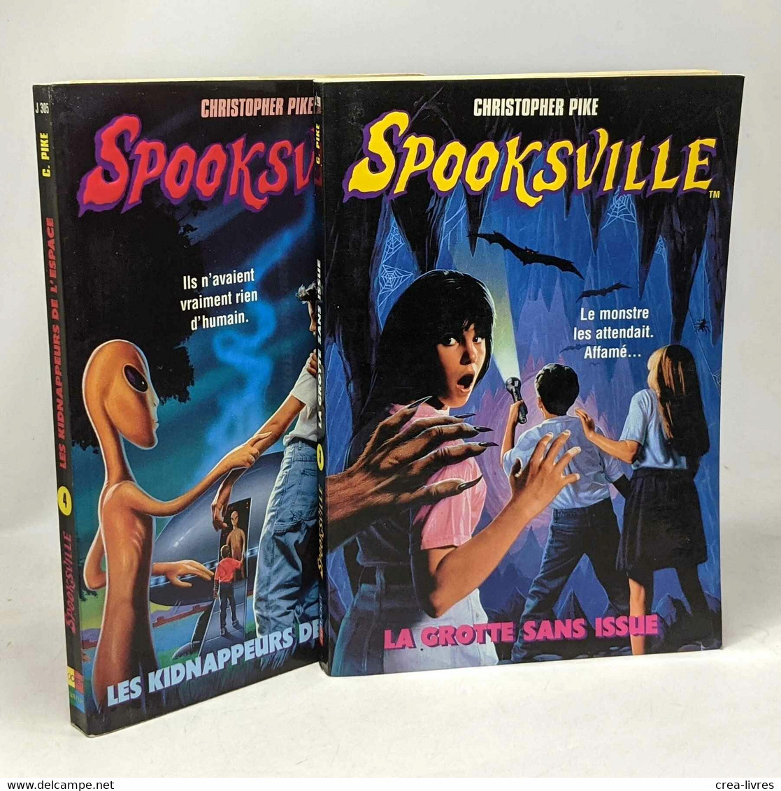 Spooksville N° 3 La Grotte Sans Issue + Spooksville N°4 Les Kidnappeurs De L'espace - 2 Livres - Sonstige & Ohne Zuordnung
