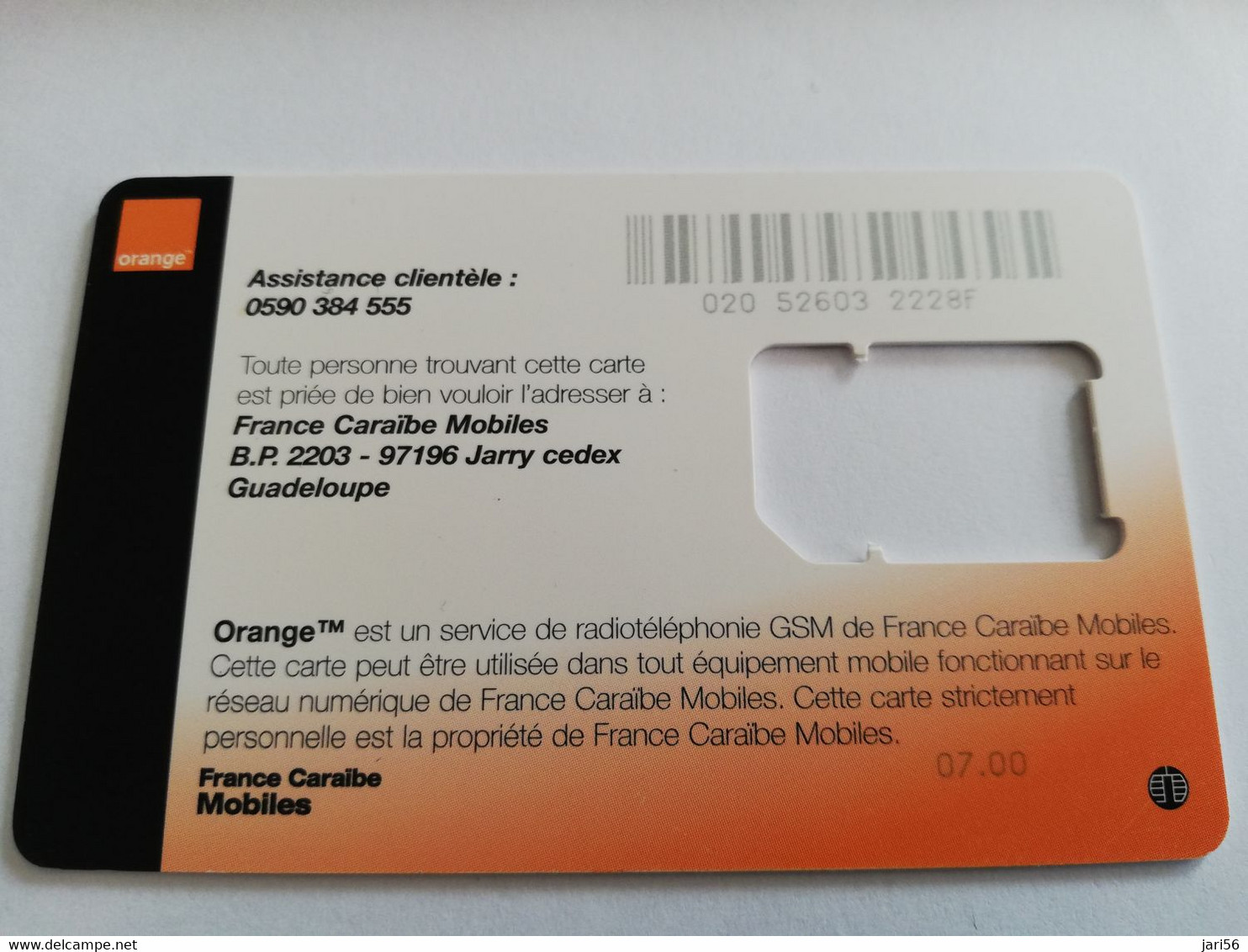 Phonecard St Martin French  ORANGE /GSM FRAME / WITHOUT THE CHIP  **9560 ** - Antille (Francesi)